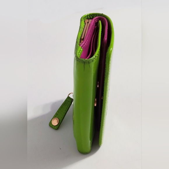 Ted Baker Women's Pink and Green Leather Wallet. Pre-owned. - Picture 10 of 12